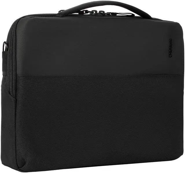 Alt view image 3 of 5 - Incase A.R.C. Brief with ReSpun 100% Recycled Polyester - RFID-Blocking Tech, Easy Access, Internal Organization, Zippered Front Slip Pocket, Padded Laptop Compartment for Up to 14" PC/Mac, Black