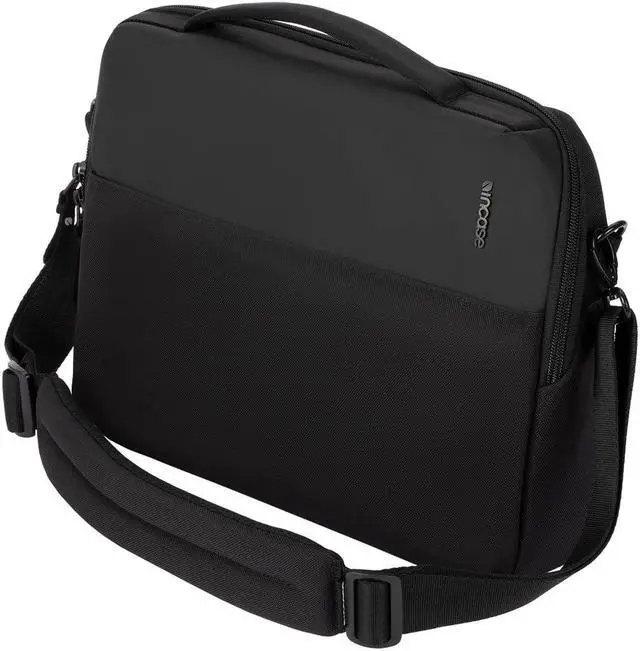 Alt view image 4 of 5 - Incase A.R.C. Brief with ReSpun 100% Recycled Polyester - RFID-Blocking Tech, Easy Access, Internal Organization, Zippered Front Slip Pocket, Padded Laptop Compartment for Up to 14" PC/Mac, Black