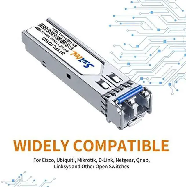 Alt view image 5 of 5 - 1.25 Gigabit Single Mode LC Duplex Transceiver,1000Base-LX Dual Fiber SFP Module,1310nm SMF, up to 10 km,DDM,Compatible with Cisco, Ubiquiti, Mikrotik,Netgear, Dlink,Linksys and More (1000M, x10)