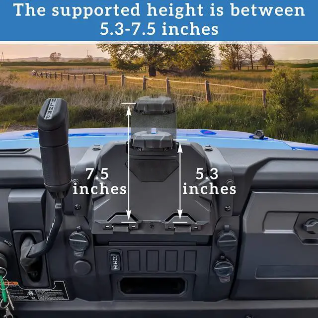 Alt view image 2 of 5 - SAUTVS Tablet Mount Phone Holder for Ranger SP 570 2022-2025, Electronic Device GPS Tablet Holder Phone Mount with Storage Box for Polaris Ranger SP 570 / Crew 2022-2025 Accessories