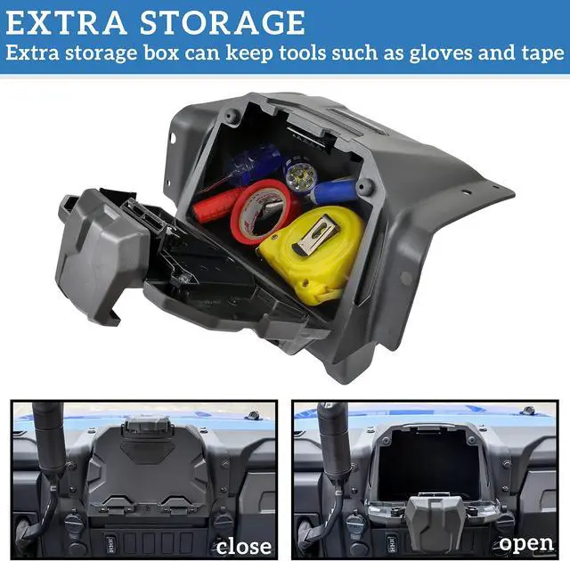 Alt view image 4 of 5 - SAUTVS Tablet Mount Phone Holder for Ranger SP 570 2022-2025, Electronic Device GPS Tablet Holder Phone Mount with Storage Box for Polaris Ranger SP 570 / Crew 2022-2025 Accessories