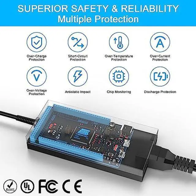 Alt view image 5 of 5 - VHBW 240W USB Tip Charger Replacement for MSI GP77 GS77 GE76 GE66 GP76 GP66 A20-240P2A A240A007P Stealth 17 14 Studio Creator Z16 HX CreatorPro Z16P Z17 RTX 4090 4080 4070 Power Supply