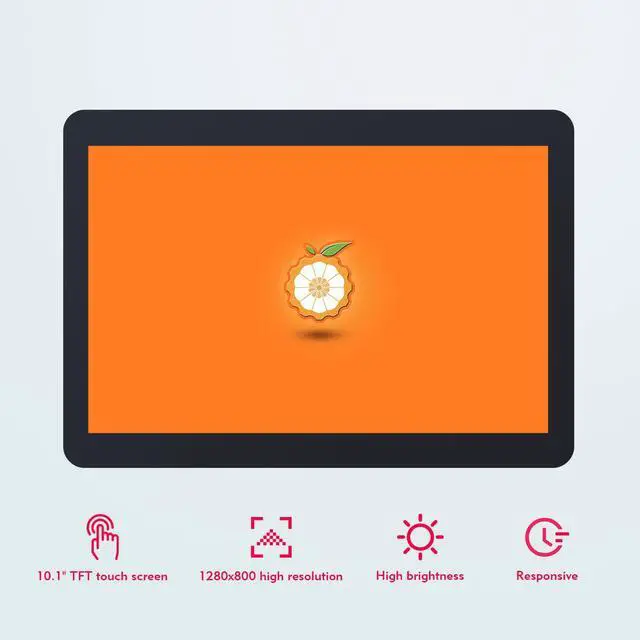 Alt view image 2 of 4 - Orange Pi 5 8GB Rockchip RK3588S 8-Core 64 Bit Single Board Computer(Pi 5 10.1" Screen)
