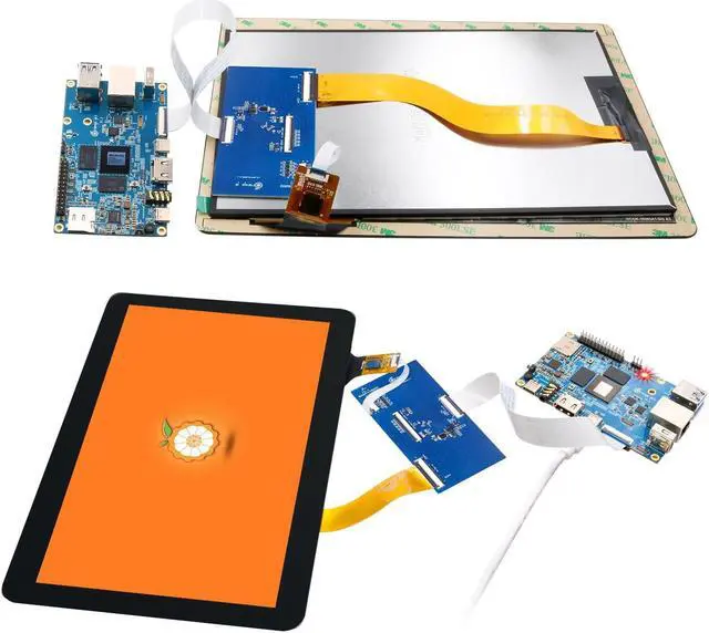 Alt view image 4 of 4 - Orange Pi 5 8GB Rockchip RK3588S 8-Core 64 Bit Single Board Computer(Pi 5 10.1" Screen)