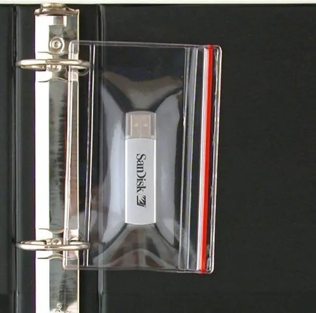 Alt view image 2 of 5 - StoreSMART - Flash Drive Zipper Case for 3-Ring Binders - 50-Pack - Vinyl Plastic - R1831-FLASH50 - Made in USA