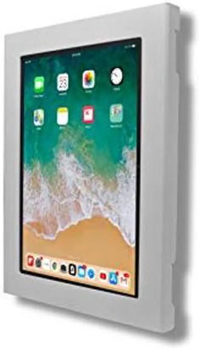 Alt view image 2 of 5 - TABcare Locking Security Metal Case for Apple iPad Air 4 5 10.9" Tablet for Kiosk, POS, Store, Show Display (White, iPad Air 4/5 10.9)