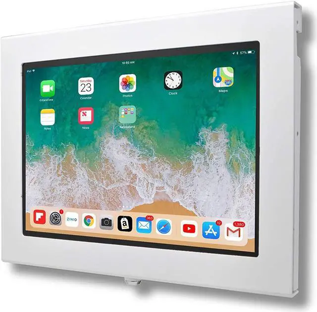 Main image of TABcare Locking Security Metal Case for Apple iPad 10 10.9" 2022, iPad 11" 2025 Tablet for Kiosk, POS, Store, Show Display (White)