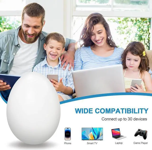 Alt view image 5 of 5 - TODAAIR AC1200 WiFi Extender | Easter WiFi Egg Up to 1200Mbps Dual Band Repeater | Connect 30+ Devices | 3300 Sq. ft Coverage | Support Repeater & AP Mode