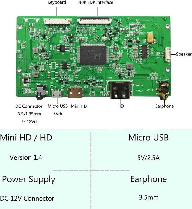 Alt view image 2 of 5 - VSDISPLAY 9.7 inch 2048x1536 IPS LCD LP097QX1/ LTL097QL01/ HQ097QX1 with Controller Board fit for DIY Cabinet Monitor