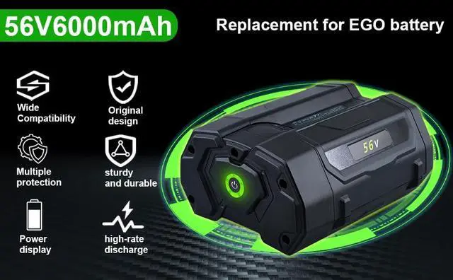 Alt view image 4 of 5 - YDDL Battery Replacement 5.0Ah for EGO 56V Batteries Compatible with BA4200 BA4200T BA1400 BA2800 BA2800T BA5600T