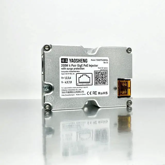 Alt view image 4 of 5 - 200W PoE Injector with Comprehensive Protection for All Standard Starlink Models.