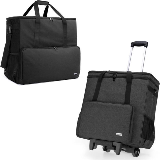Main image of CURMIO Desktop Computer Travel Bag, Rolling Desktop Computer Carrying Case with Wheels Double Layers Computer Tower Travel Bag with Detachable Dolly for PC Chassis, Keyboard and Mouse, Patented Design