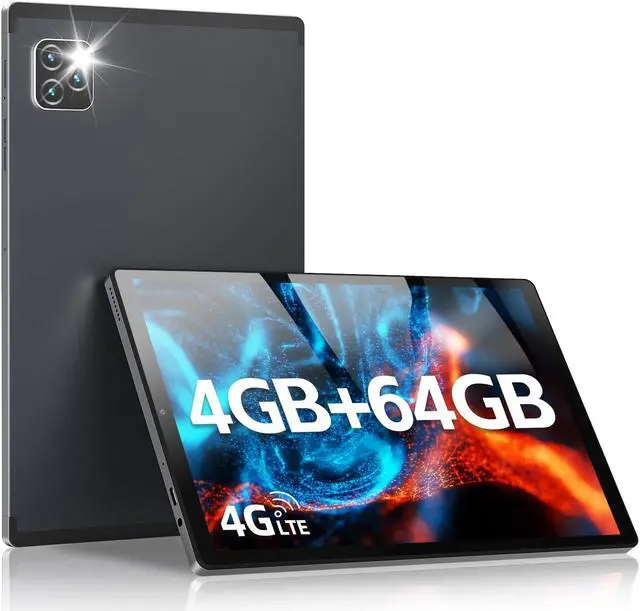 Main image of kinstone 10.3 Inch Android 11 Unsioc T610 Lte Tablet+10.3 Inch Tablet Leather Case(Black)