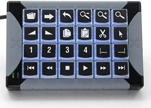 Alt view image 3 of 5 - X-keys USB Programmable 24 Key KVM Keypad and Keyboard