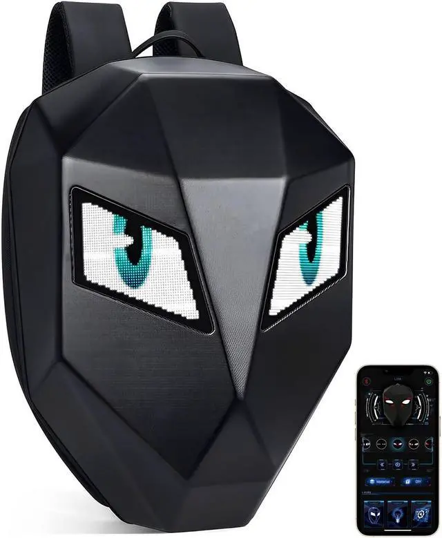 Main image of Taysem LED Backpack with Devil Eyes that Blink, Waterproof Motorcycle Backpack for Men Cool Knight Helmet Backpacks (B)