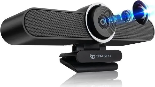 Main image of TONGVEO 4K Webcam Conference Call TV Room Web Camera with Dual Microphones &Speaker, | All-in-One USB Video Camera, 116° Wide Angle, AI Auto Framing | Compatible with MS Teams, Zoom, OBS