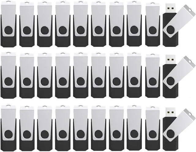 Main image of 2GB Flash Drives 100 Pack, Wooolken USB 2.0 Thumb Drive with Lanyards Bulk USB Sticks for Weddings,Office, School, Data Storage Backup