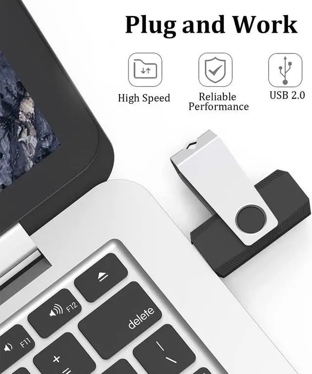 Alt view image 2 of 5 - 2GB Flash Drives 100 Pack, Wooolken USB 2.0 Thumb Drive with Lanyards Bulk USB Sticks for Weddings,Office, School, Data Storage Backup