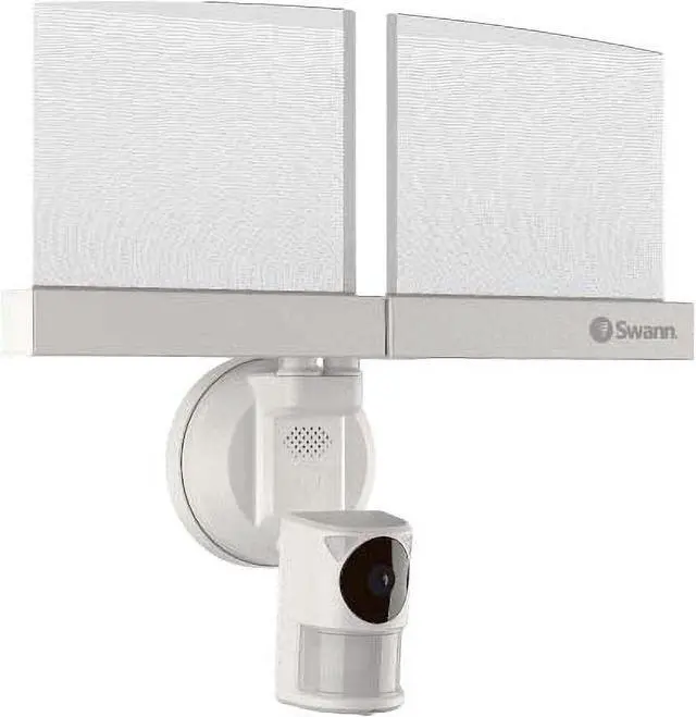 Alt view image 5 of 5 - Swann Wi-Fi 1080p Waterproof Motion Activated Slimline FloodLight Camera with Night Vision, Heat Sensing, 2-Way Talk, Dimmable 2600 Lumens, Red & Blue Flashing Lights, Free Cloud & Local Recording