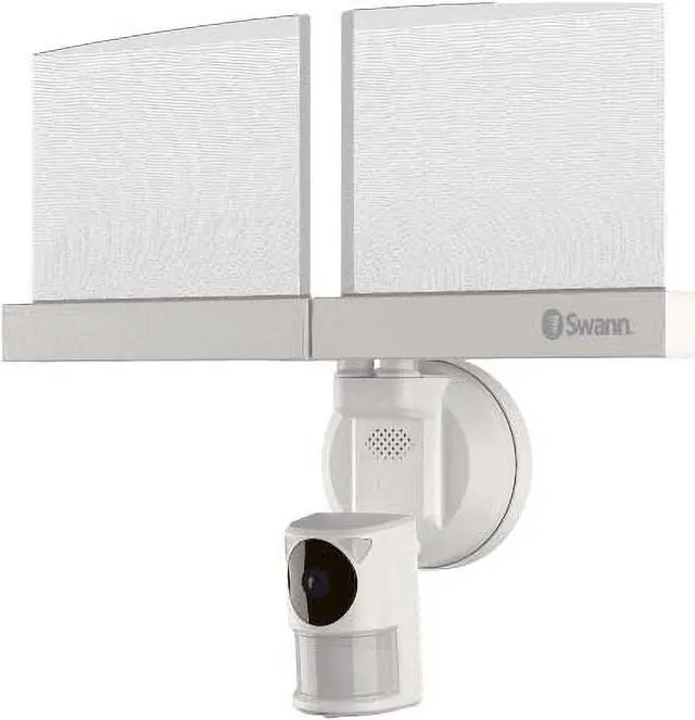 Alt view image 4 of 5 - Swann Wi-Fi 1080p Waterproof Motion Activated Slimline FloodLight Camera with Night Vision, Heat Sensing, 2-Way Talk, Dimmable 2600 Lumens, Red & Blue Flashing Lights, Free Cloud & Local Recording