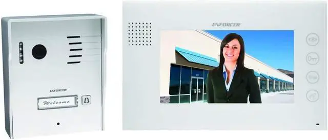 Main image of Seco-Larm DP-264-1C7Q Hands-Free Video Phone, Simple 2-wire Connection, Camera has 4 IR LEDs, Built-in Microphone and Speaker, Soft-touch Button Operation, 700 TV Lines Resolution, Large 7" Screen