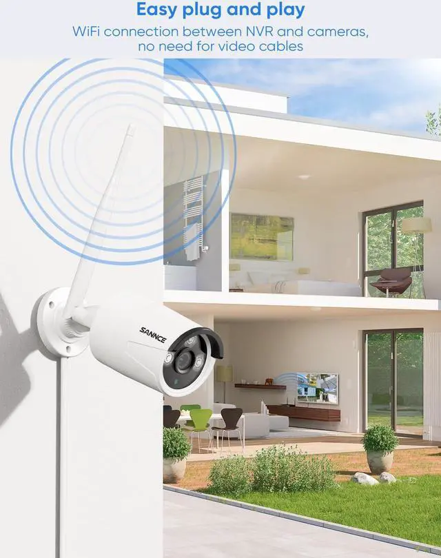 Alt view image 5 of 5 - SANNCE 1080P POE Security Camera System with 4pcs 1920TVL Outdoor CCTV Cameras, Easy PoE Installation, Real Plug & Play Network Video XPOE Surveillance System,NO Hard Drive