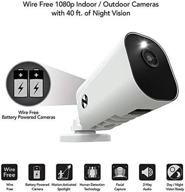 Alt view image 4 of 5 - Night Owl 1080p Wire Free Smart Security System with 3 Battery Powered 1080p HD Wi-Fi IP Indoor/Outdoor Cameras, Night Vision and 1TB Hard Drive (Expandable up to 10 Wi-Fi Cameras)