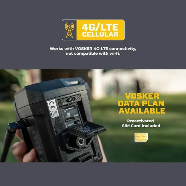 Alt view image 4 of 5 - Vosker V150 Solar-Powered LTE Cellular Home Security Outdoor Camera | Motion Activated Photo Capture Nightvision Wireless Camera | Receive Photos (No Video) on Your Mobile App (V150-KIT-VZN)