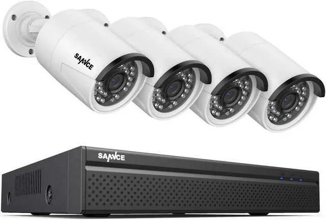 Main image of SANNCE 8CH 4K PoE CCTV System with 4 * 3MP Outdoor Security IP Camera, Audio Recording, Metal Casing, P2P, Motion Alert and Screenshot, NO HDD