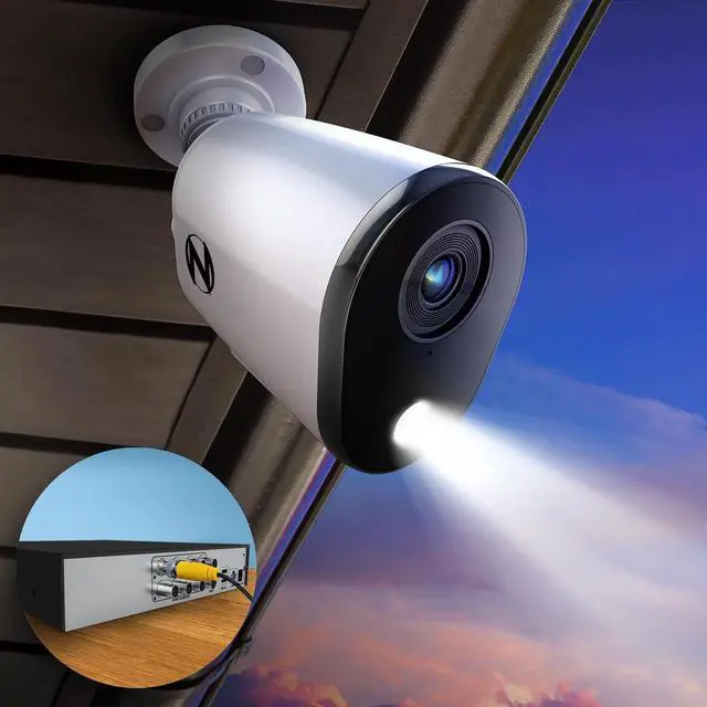 Alt view image 5 of 5 - Night Owl 2-Way Audio 12 Channel DVR Video Home Security Camera System with (4) Wired 2K HD Indoor/Outdoor Deterrence Cameras and 1TB Hard Drive (Add up to 4 More Wired and 4 Wi-Fi Cameras)