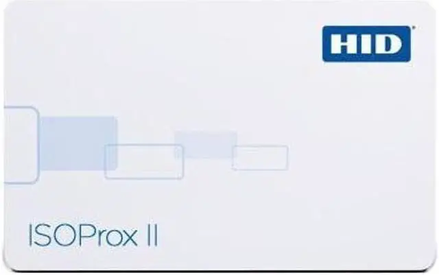 Main image of HID Corporation 1386 ISOProx II PVC F and G Gloss Finish Imageable Proximity Access Card, No Slot Punch, 2-1/8" Length x 3-23/64" Height x 3/128" Thick, Plain White (100 Pack)