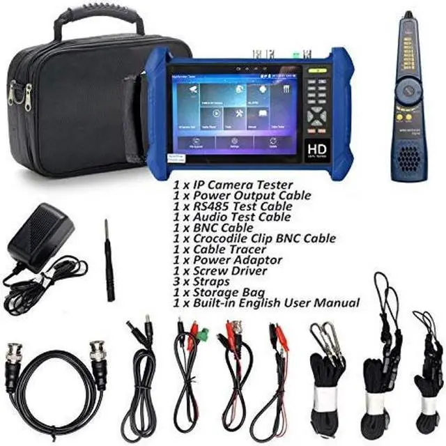 Alt view image 5 of 5 - 101AV IPS Touch Screen Security Camera CCTV 7" 7in1 Test Monitor Support IP cam, Standard Analog Camera (CVBS) & HD TVI/AHD/CVI Camera up to 8MP, HDMI Output up to 3840x2160P,Smart Charge 2.5 Hours