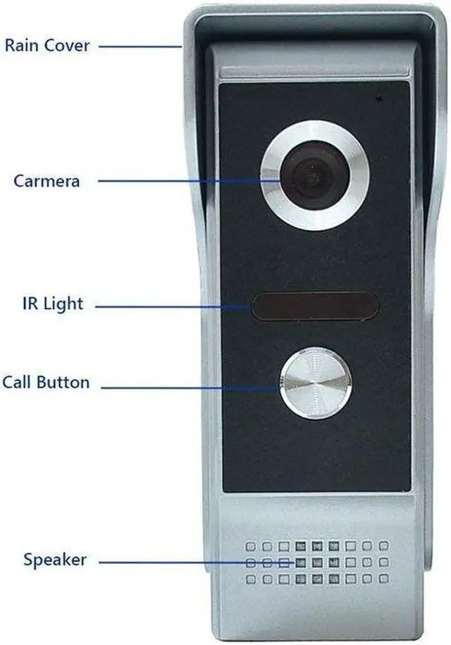Alt view image 5 of 5 - AMOCAM Video Intercom System,7 Inches Monitor Wired Video Door Phone Kits + Electronic Door Lock + 150FT RVV4 Wire for Video Doorbell System