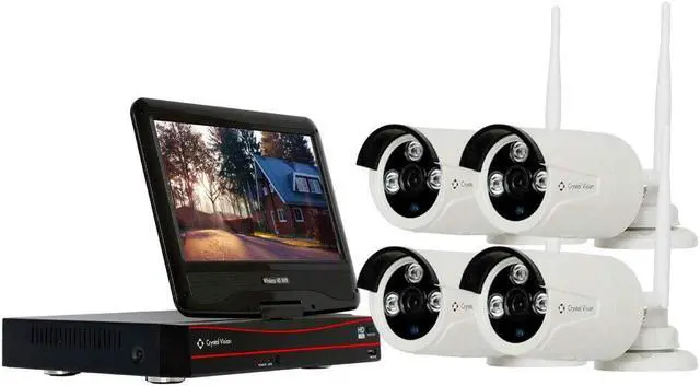 Main image of (2024 Upgraded Ver.) [8CH] Crystal Vision CVT804A-20WB All-in-One 1080P Full HD Wireless Surveillance System NVR CCTV w/ 2TB HDD, Built-in Monitor & Router, 3MP Camera Auto Pair