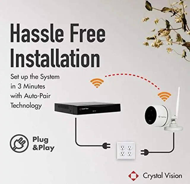 Alt view image 3 of 5 - (New Upgraded Ver.) [8CH] Crystal Vision 1080P Full HD Wireless Surveillance System NVR CCTV w/ 2TB HDD, 2 x Audio Cameras & 4 x 3 Mega Pixel Cameras w/WiFi w/Repeater