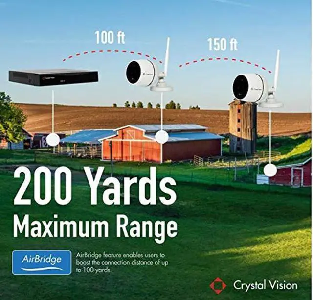 Alt view image 4 of 5 - (New Upgraded Ver.) [8CH] Crystal Vision 1080P Full HD Wireless Surveillance System NVR CCTV w/ 2TB HDD, 2 x Audio Cameras & 4 x 3 Mega Pixel Cameras w/WiFi w/Repeater