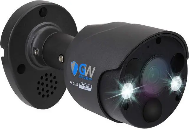 Alt view image 2 of 5 - GW Security 2-Way Audio Floodlight 5.0 Megapixel PoE Security Camera System, 8 Channel 4K NVR with 8 x 5MP Full-time Color Night Vision IP Camera, Thermal PIR Heat & Motion Sensing, Two Way Talk