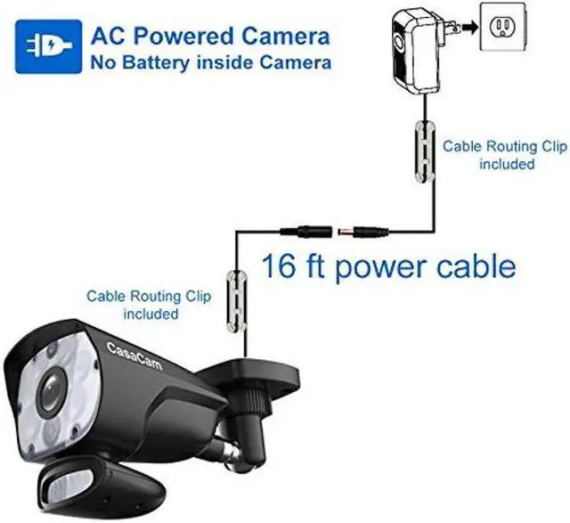 Alt view image 5 of 5 - CasaCam Wireless Security Camera System | 7" Touchscreen Monitor with 2 Spotlight HD Cameras | AC Powered, Two-Way Audio, Free APP, SD Card and Battery Installed, Model VS1002