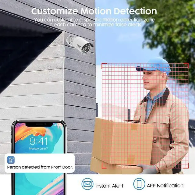 Alt view image 3 of 5 - 8CH Home Security Camera System with 1TB HDD, 5MP Lite DVR, 1080P Indoor/Outdoor Wired Surveillance CCTV, Day Night Vision Bullet Dome Cameras for 24-7 Recording, Motion Detection