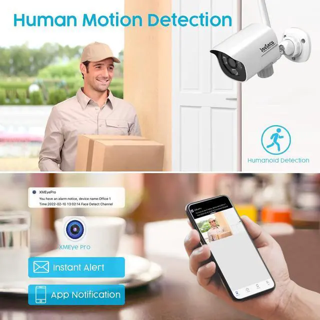 Alt view image 4 of 5 - JouSecu 5MP Wireless Security Camera System with 1T Hard Drive, 8 Channel Surveillance NVR Kits and 4pcs Super HD 5MP Outdoor Indoor WiFi Bullet Camera for Home Full Color Night Vision