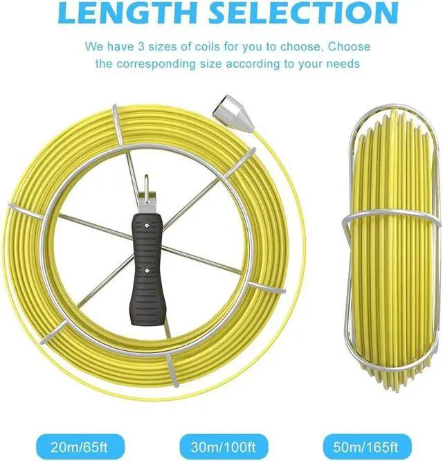 Alt view image 2 of 5 - Sanyipace Cable Coil Reel for Sewer Camera, 165FT/50M, Pipe Inspection Camera Accessories, Waterproof Drain Camera Cable, ONLY for Model: 9723D, 9723WF