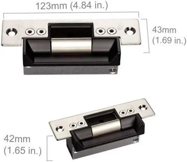 Alt view image 3 of 5 - MENGQI-CONTROL Waterproof Metal Keypad Reader Standard North American Strike Lock TCPIP 2 Doors Access Control Systems 110-240V Power Box +RFID Key Fob/Card