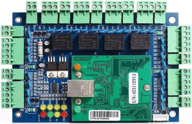 Alt view image 3 of 5 - MENGQI-CONTROL 4 Doors Complete TCP/IP PIN Code RFID Card/Fob Access Control Systems with North American Standard Electric Strike for Latch Doors Keypad Reader 110V Power Supply APP Remote Open Door