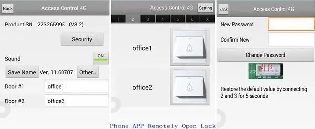 Alt view image 5 of 5 - MENGQI-CONTROL TCP/IP 4 Door Entry Access Control Panel Kit Electric Strike Fail Secure NO Mode Lock Enroll RFID USB Reader 110-240V Power Supply Box RFID Reader Phone APP remotely Open Door