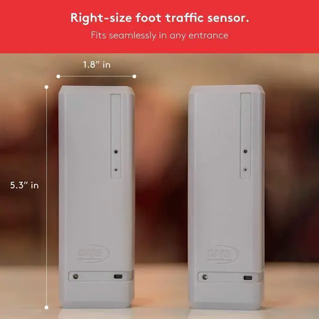 Alt view image 4 of 4 - Pearl People Counter: Fully Wireless 2.4ghz Wi-Fi Visitor Counter/Patron Counter/Door Counter/Retail Customer Traffic Counter - in & Out Detection - Standard AA Batteries - iOS & Android App (Grey)