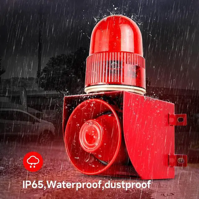 Alt view image 5 of 5 - Y DIANS S Motion Detection Siren Alarm 120dB Loud Horn Motion Sensor with Strobe Light and Remote Control for Factories, Warehouses and Docks, 25 Watts AC110