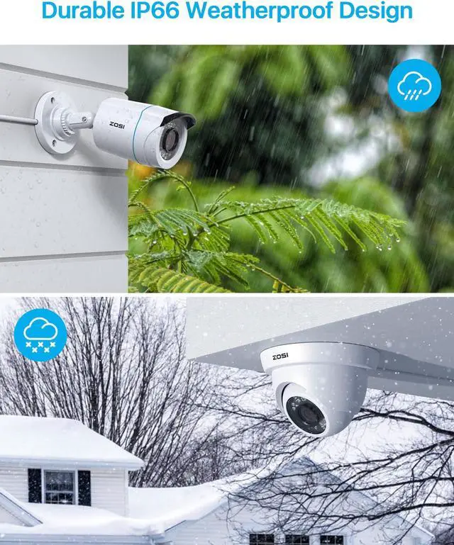 Alt view image 2 of 5 - ZOSI 3K Lite Home Security Camera System with AI Human Vehicle Detection, H.265+ 8CH CCTV DVR and 8 x 1080p Wired Outdoor Indoor Bullet Dome Cameras, Remote Access, Alert Push (1TB Hard Drive)