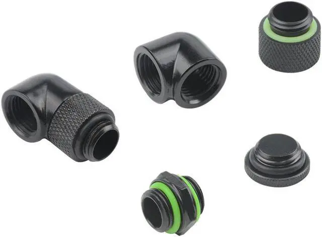 Alt view image 3 of 5 - BXQINLENX 20 PCS Silver Chrome G1/4" Plug Fittings for Computer Water Cooling System (Black)