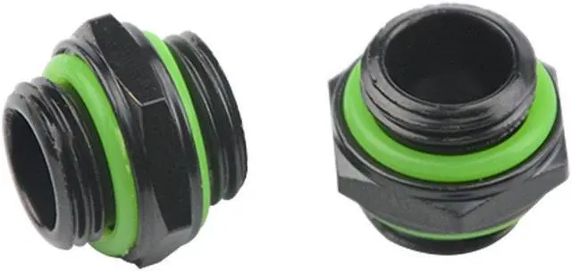 Alt view image 5 of 5 - BXQINLENX 20 PCS Silver Chrome G1/4" Plug Fittings for Computer Water Cooling System (Black)