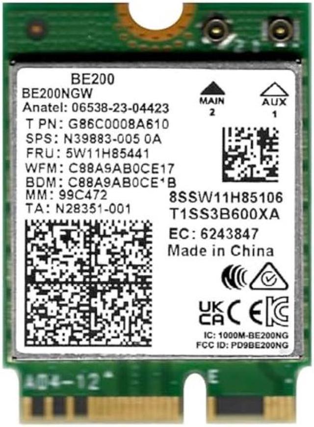 Main image of BE200 Desktop Wi-Fi 7 Kit | Wi-Fi 7 Tri Band 2.4/5/6 GHz | 5.8 Gbps | Bluetooth 5.4 Support | M.2 PCIe | No vPro 802.11BE Wireless Card BE200NGW (BE200)